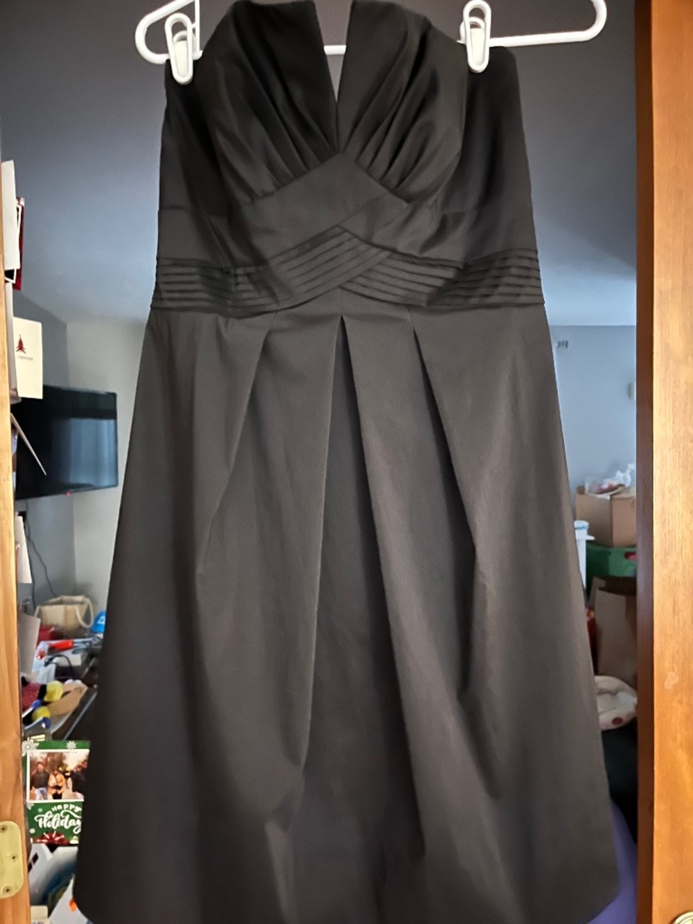 White House Black Market Strapless Black Dress